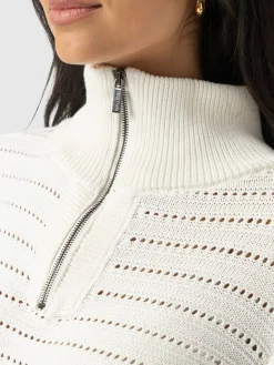 Ester Quarter Zip Knit - Cream