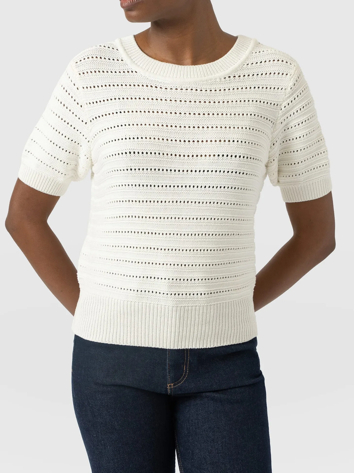 Ester Short Sleeve Knit - Cream