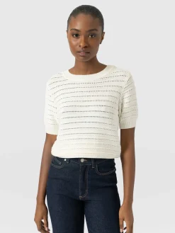 Ester Short Sleeve Knit - Cream