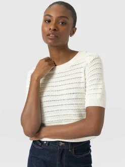 Ester Short Sleeve Knit - Cream