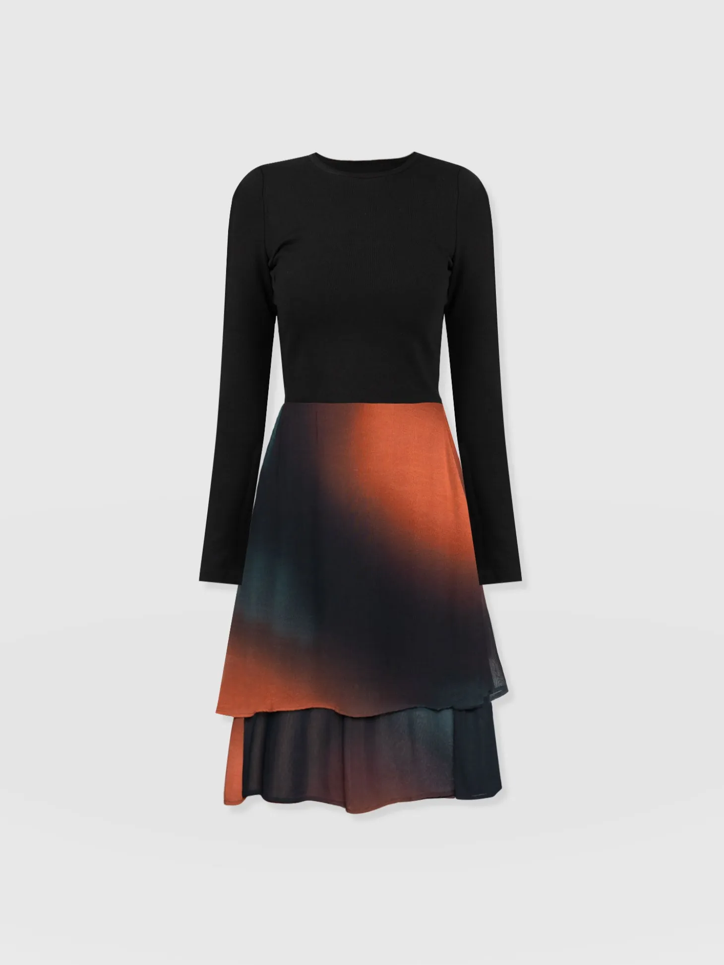 Etta Mini Layered Dress - Orange Coral