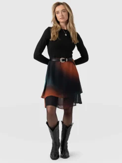 Etta Mini Layered Dress - Orange Coral