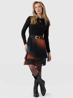 Etta Mini Layered Dress - Orange Coral