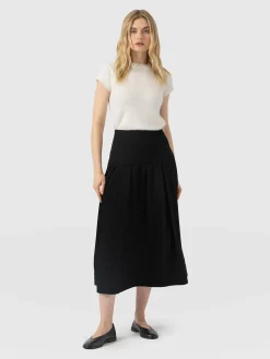 Everly Pleated Skirt - Black