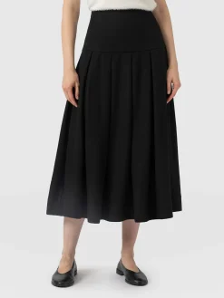 Everly Pleated Skirt - Black