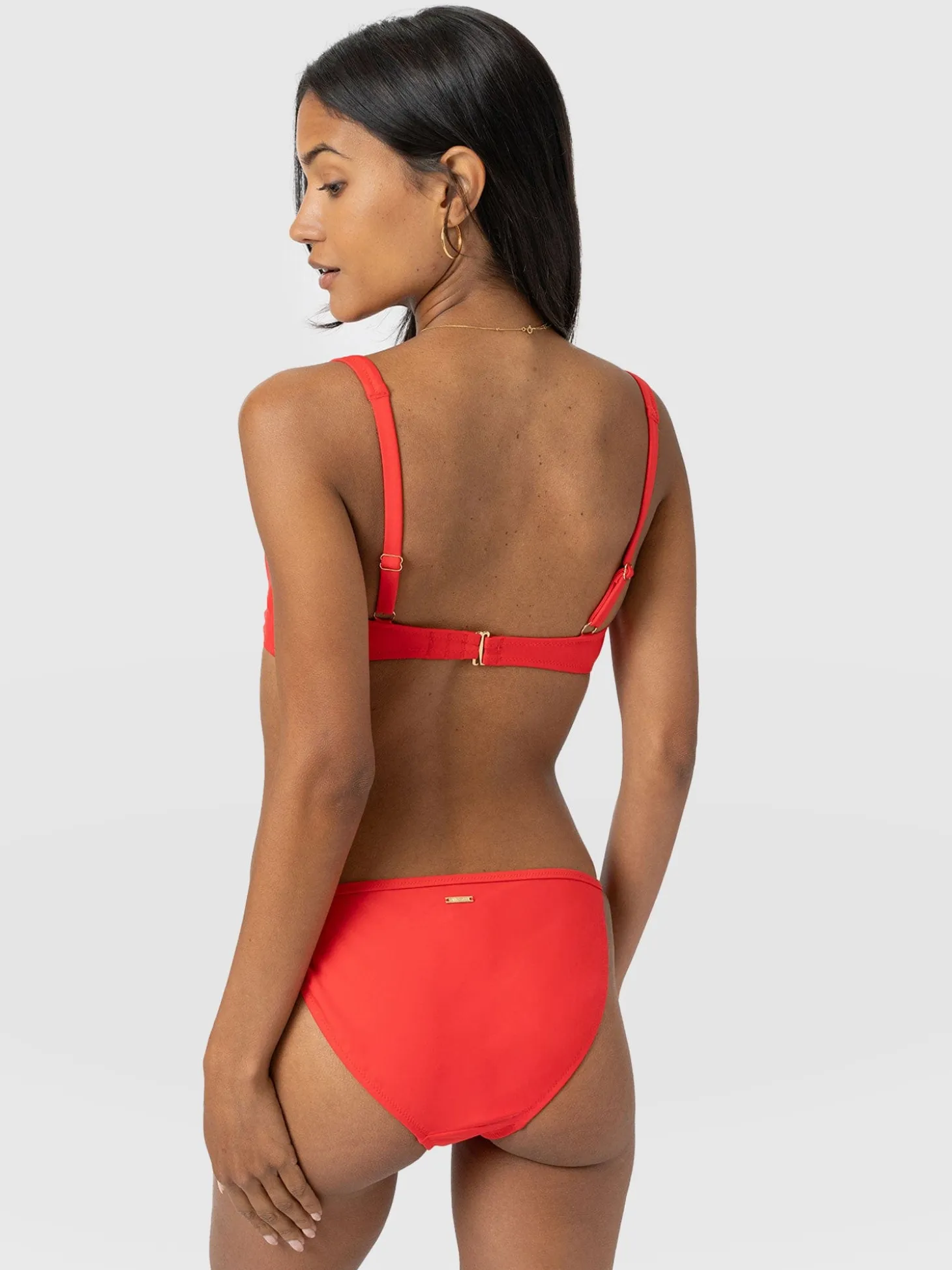 Faye Adjustable Bikini Bottom - Red