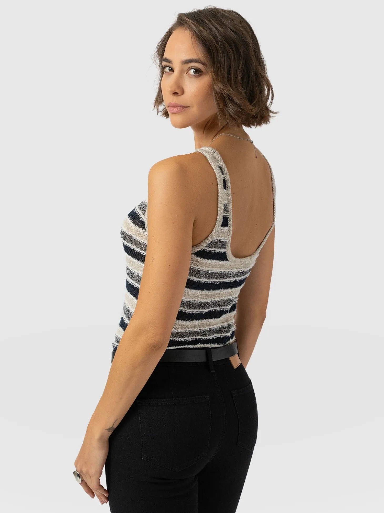 Fearne Knit Cami - Blue Stripe