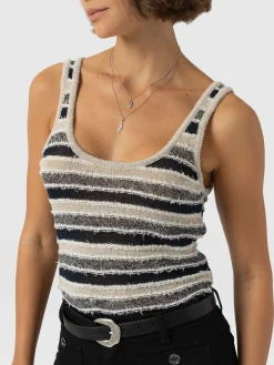 Fearne Knit Cami - Blue Stripe