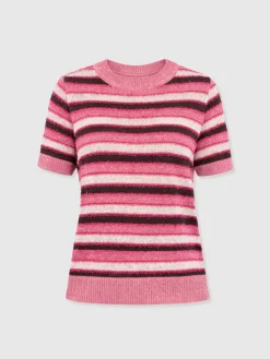 Fearne Knit Tee - Pink Stripe