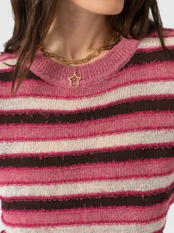 Fearne Knit Tee - Pink Stripe