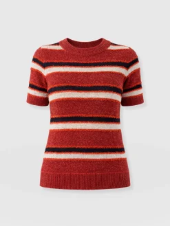 Fearne Knit Tee - Red Stripe