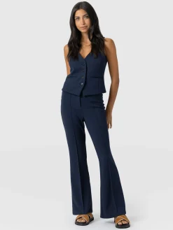 Freya Flared Pant - Navy