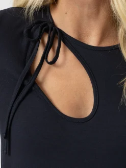 Freya Tie Tee - Navy