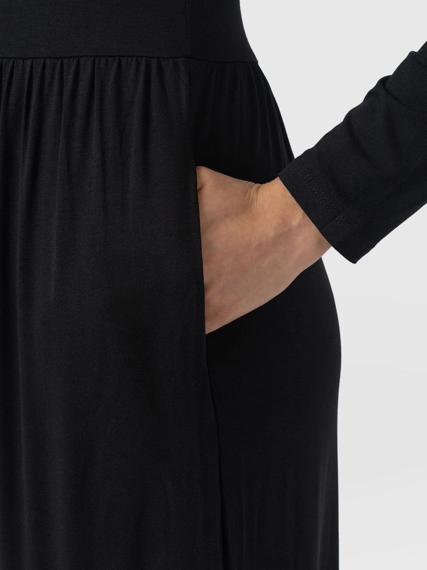 Greenwich Dress Long Sleeve - Black
