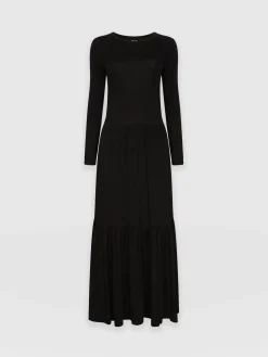 Greenwich Dress Long Sleeve - Black