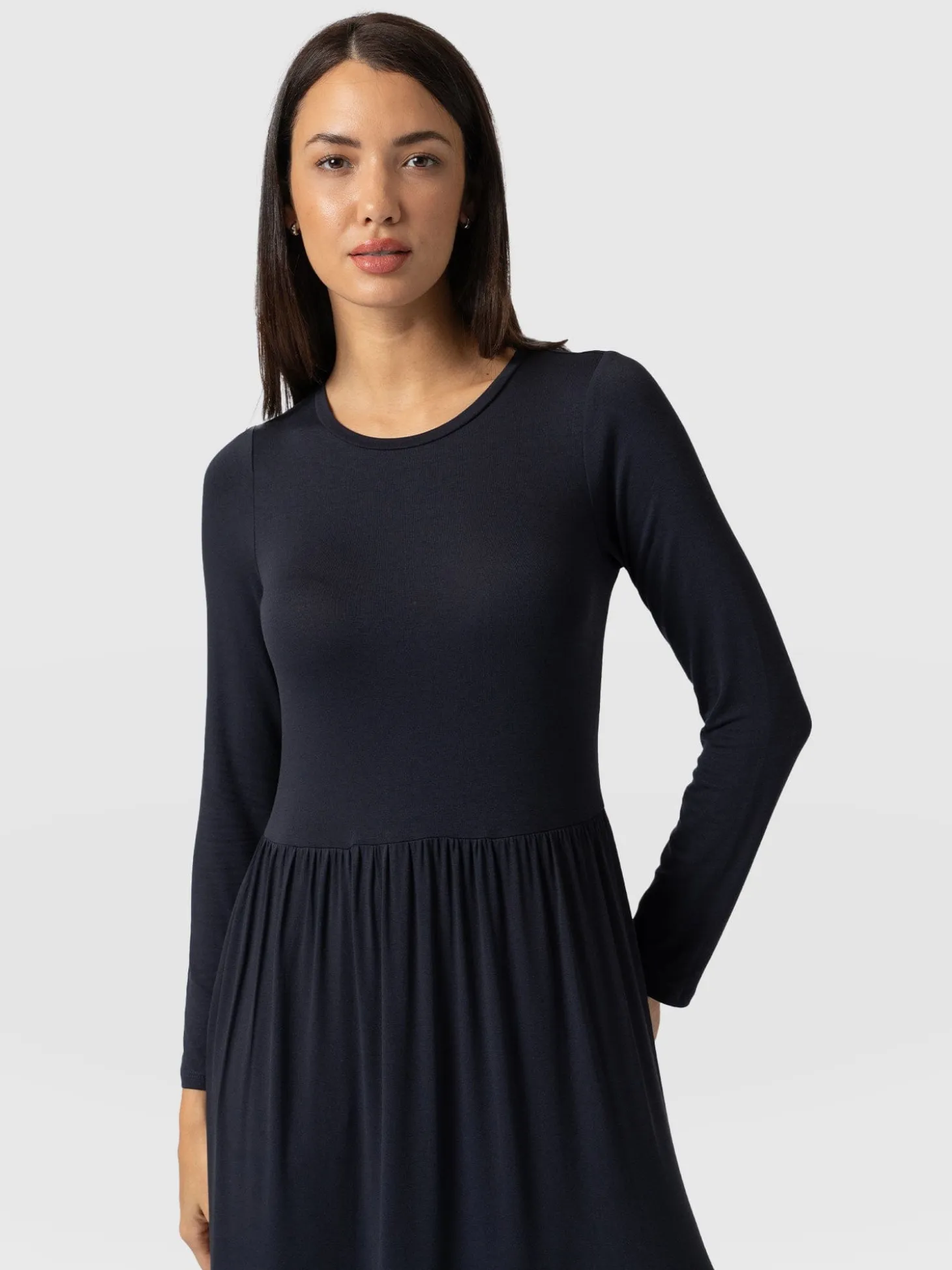 Greenwich Dress Long Sleeve - Navy