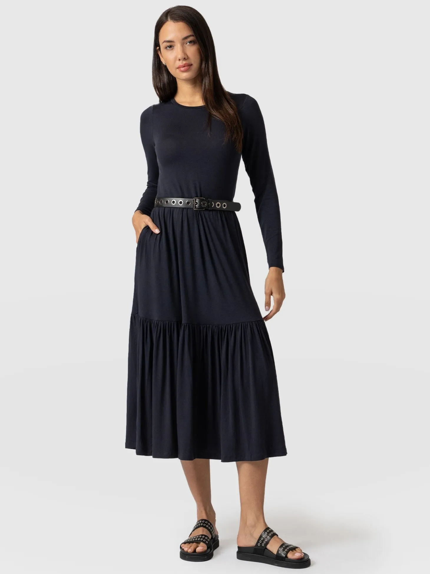 Greenwich Dress Long Sleeve - Navy