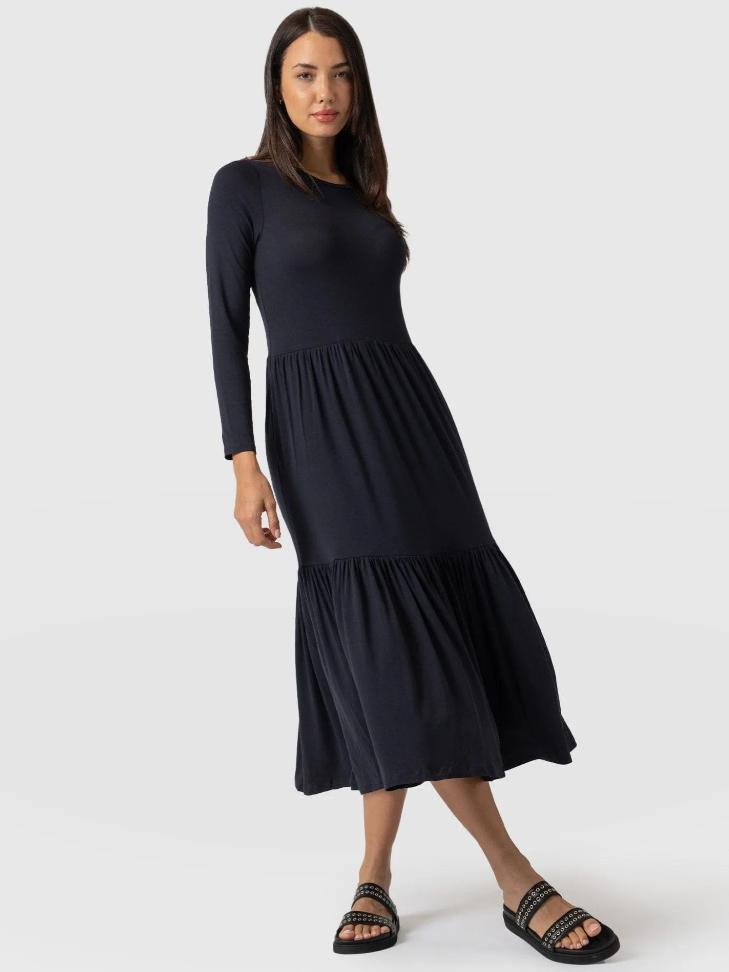 Greenwich Dress Long Sleeve - Navy