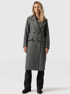 Hampton Coat - Monochrome Chevron