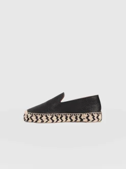 Hampton Espadrilles - Black Leather