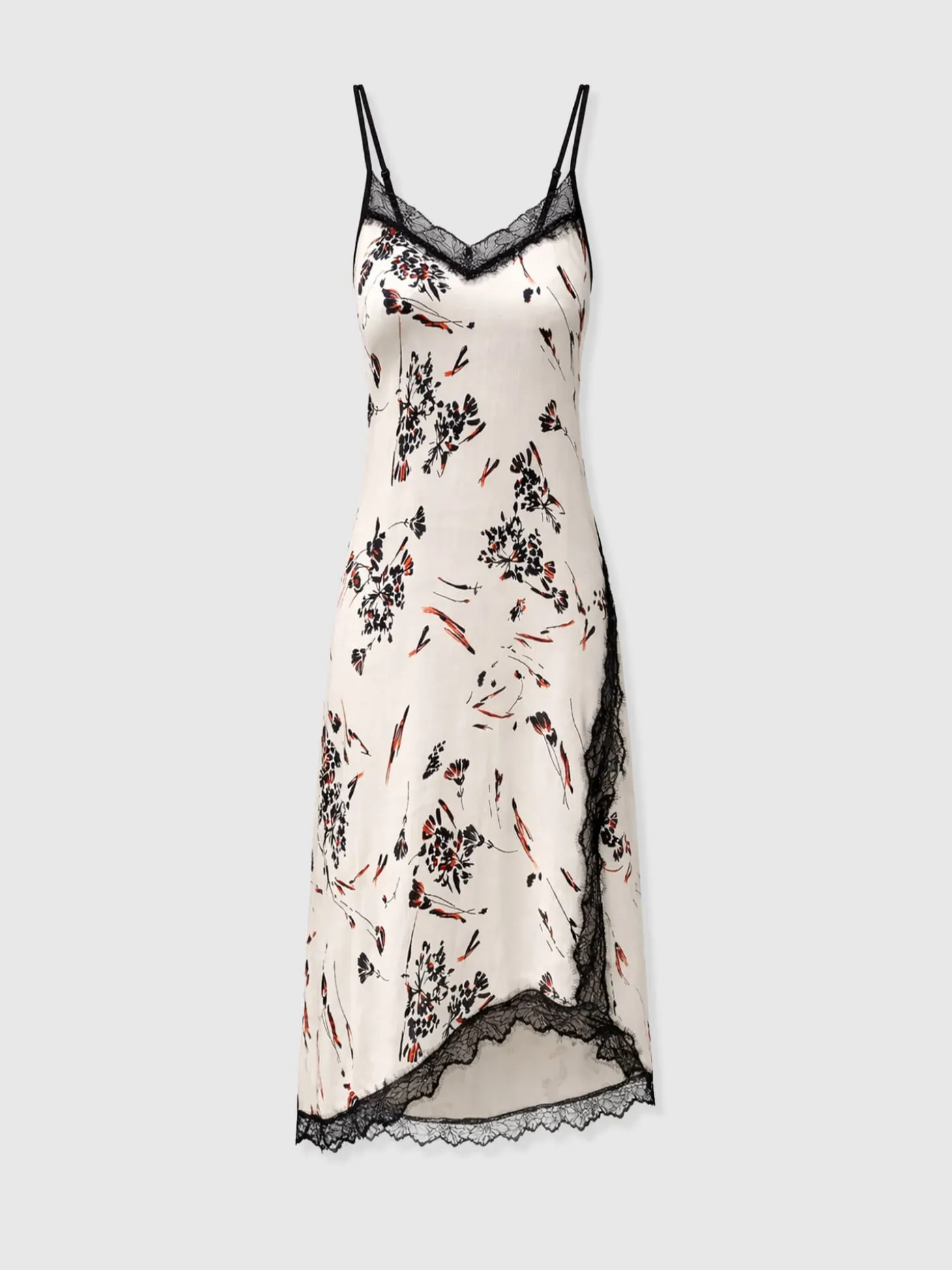 Harper Lace Cami Dress - White Mist Floral