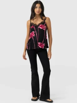 Harper Lace Cami - Pink Stem Floral