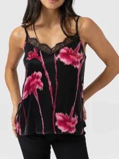 Harper Lace Cami - Pink Stem Floral