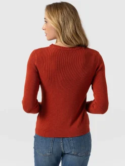 Honeycomb Rib Sweater - Amber