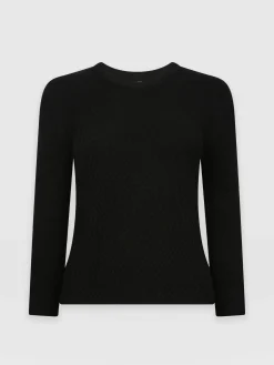 Honeycomb Rib Sweater - Black
