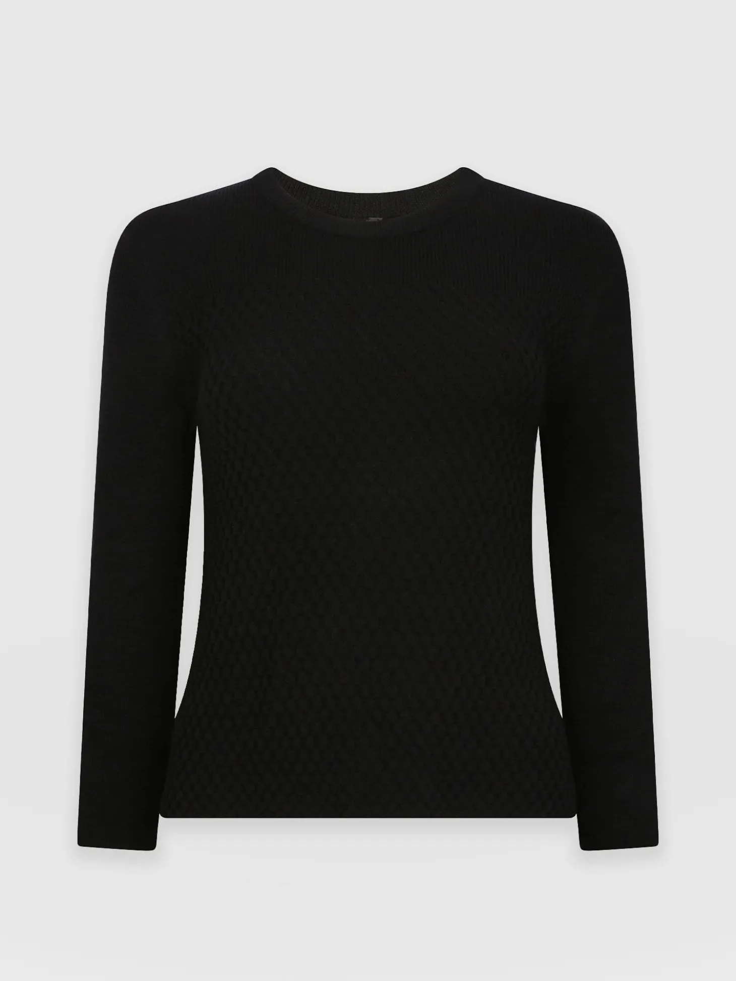 Honeycomb Rib Sweater - Black