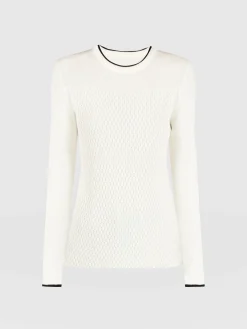 Honeycomb Rib Sweater - Cream