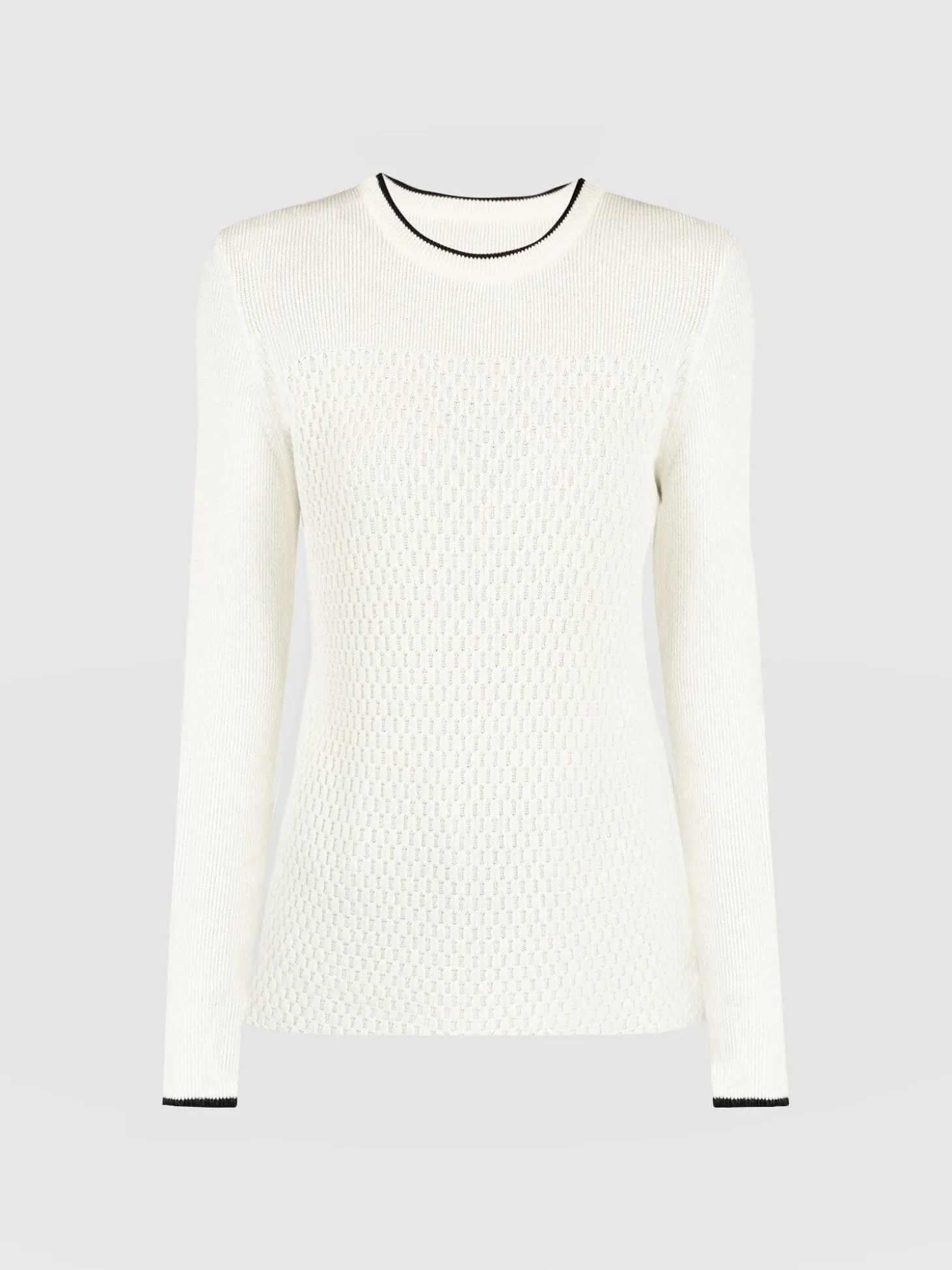Honeycomb Rib Sweater - Cream