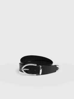 Hoxton Belt - Black/Silver