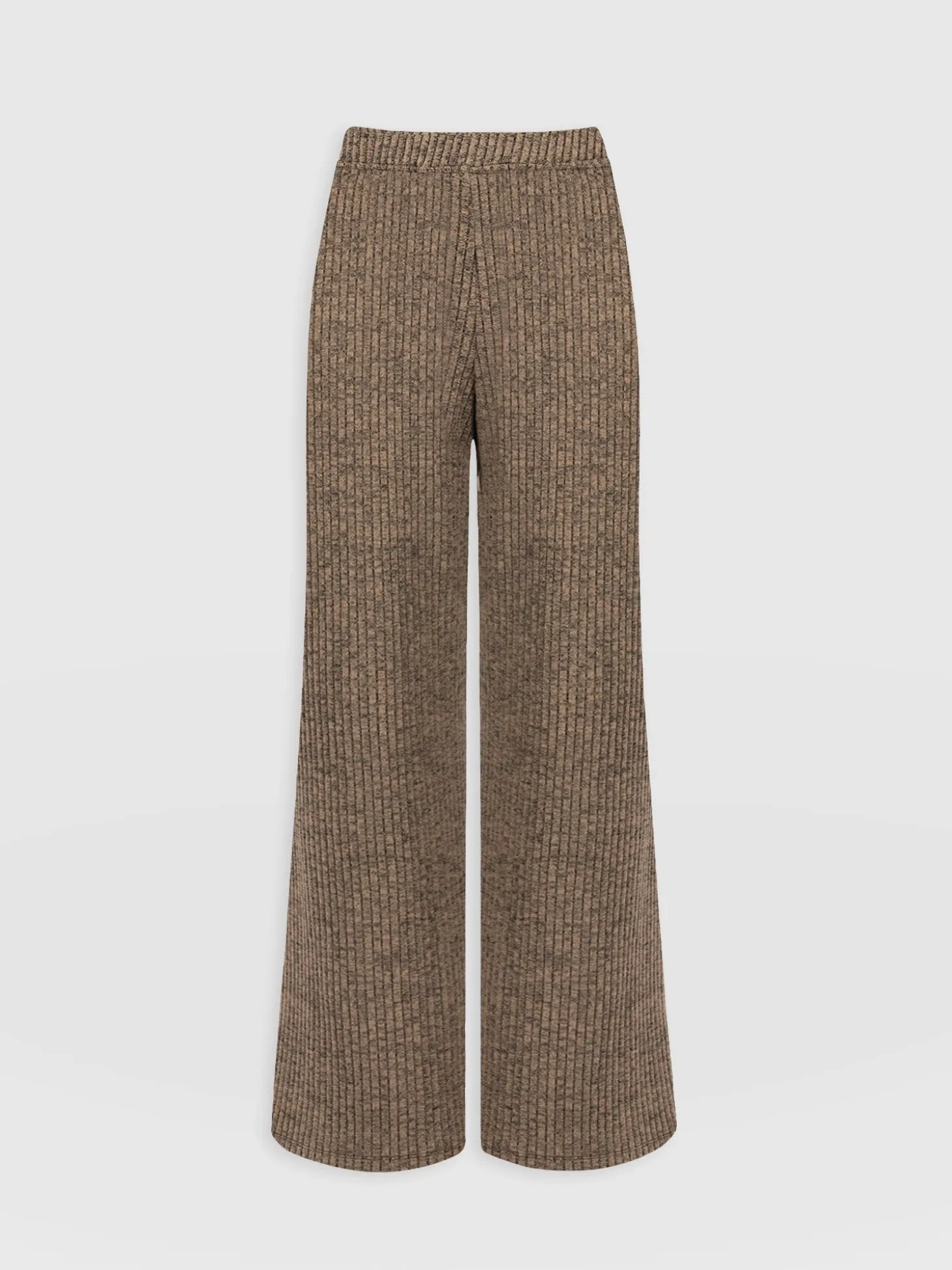 Hoxton Rib Wide Leg Pant - Beige