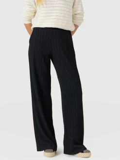Hoxton Straight Leg Pant - Black Textured