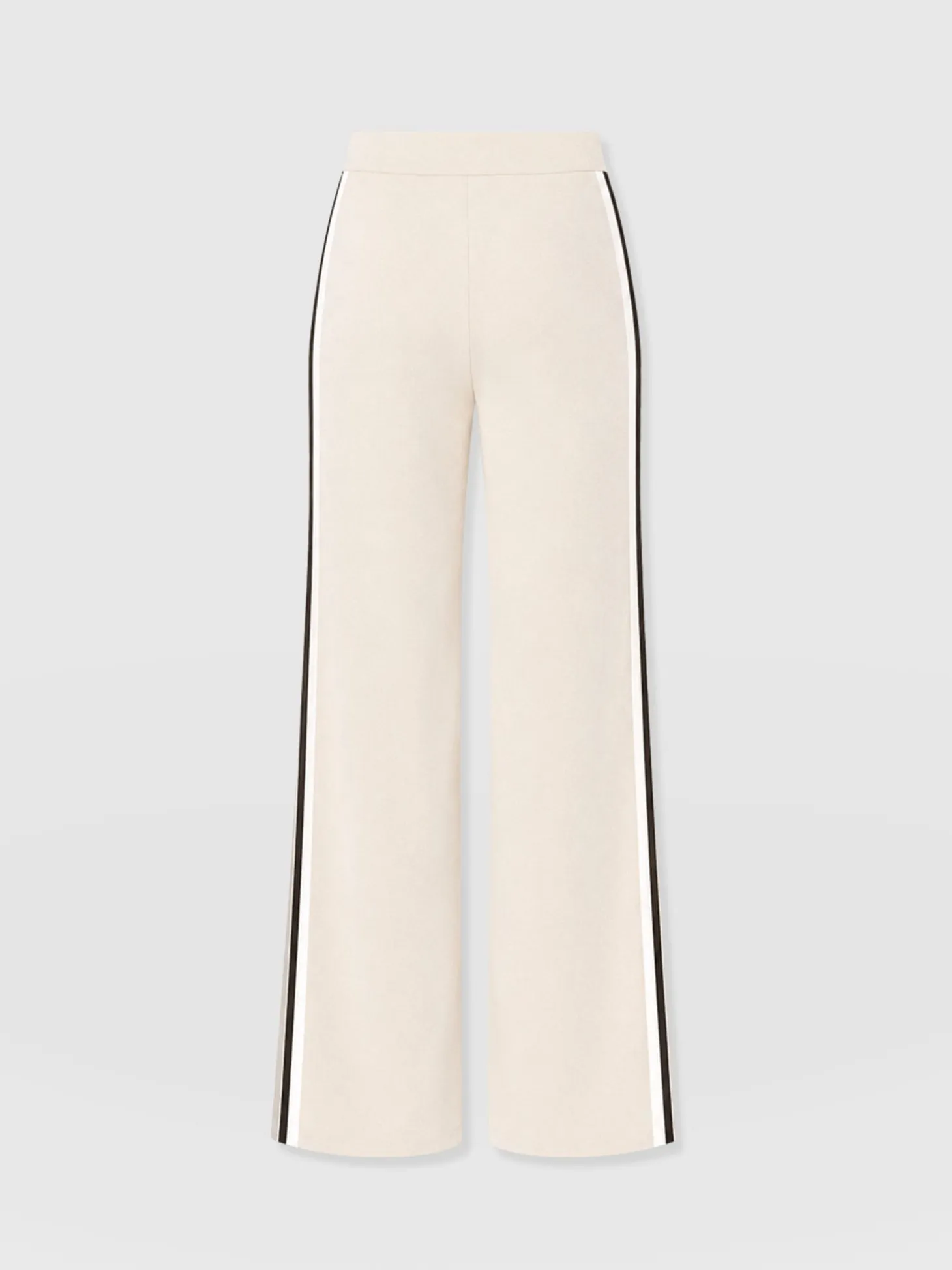 Hoxton Straight Leg Pant - Cream - Black Stripe