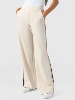 Hoxton Straight Leg Pant - Cream - Black Stripe