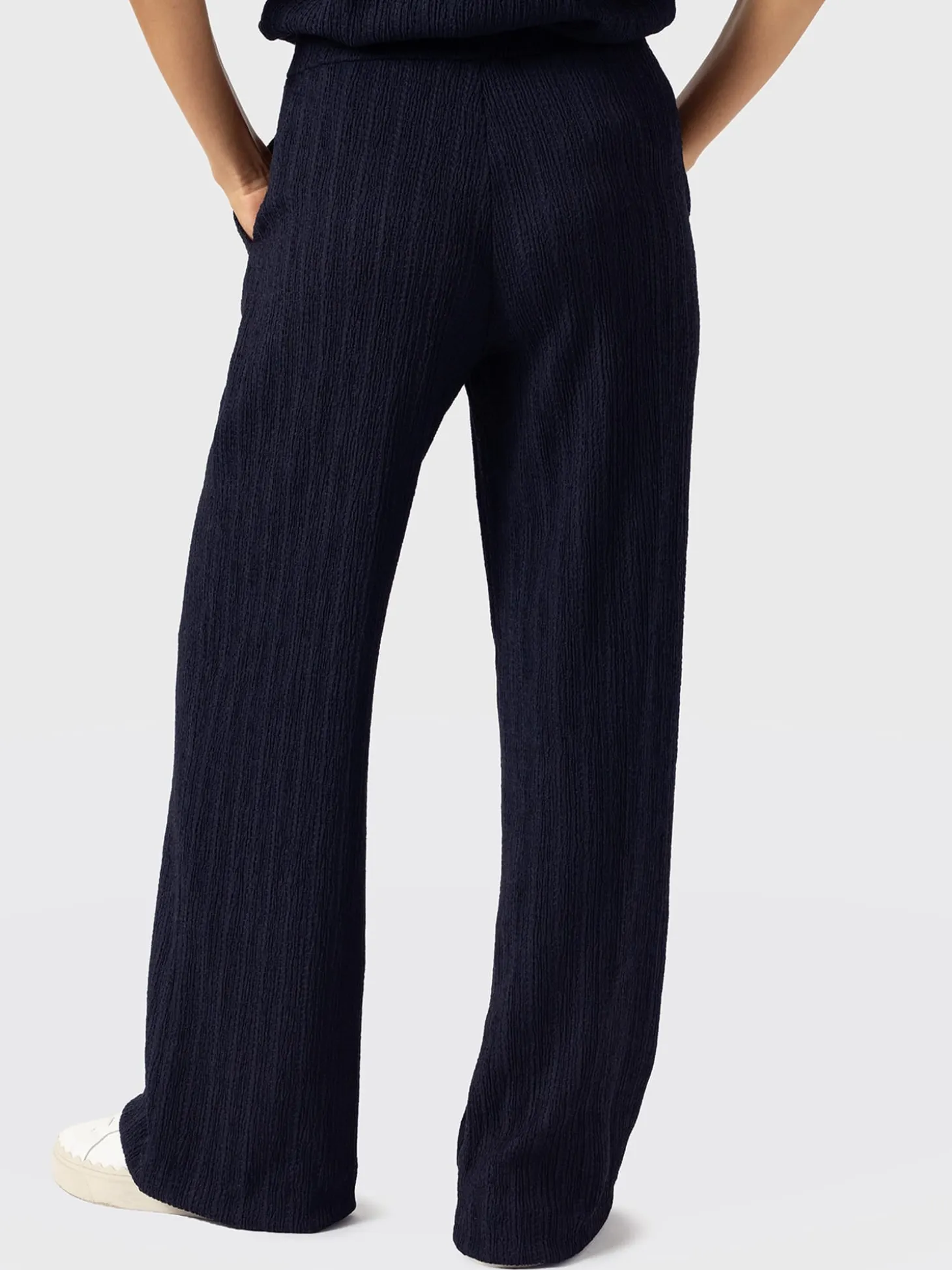 Hoxton Straight Leg Pant - Navy Textured