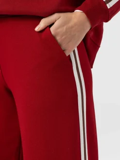 Hoxton Straight Leg Pant - Red - Brown Stripe