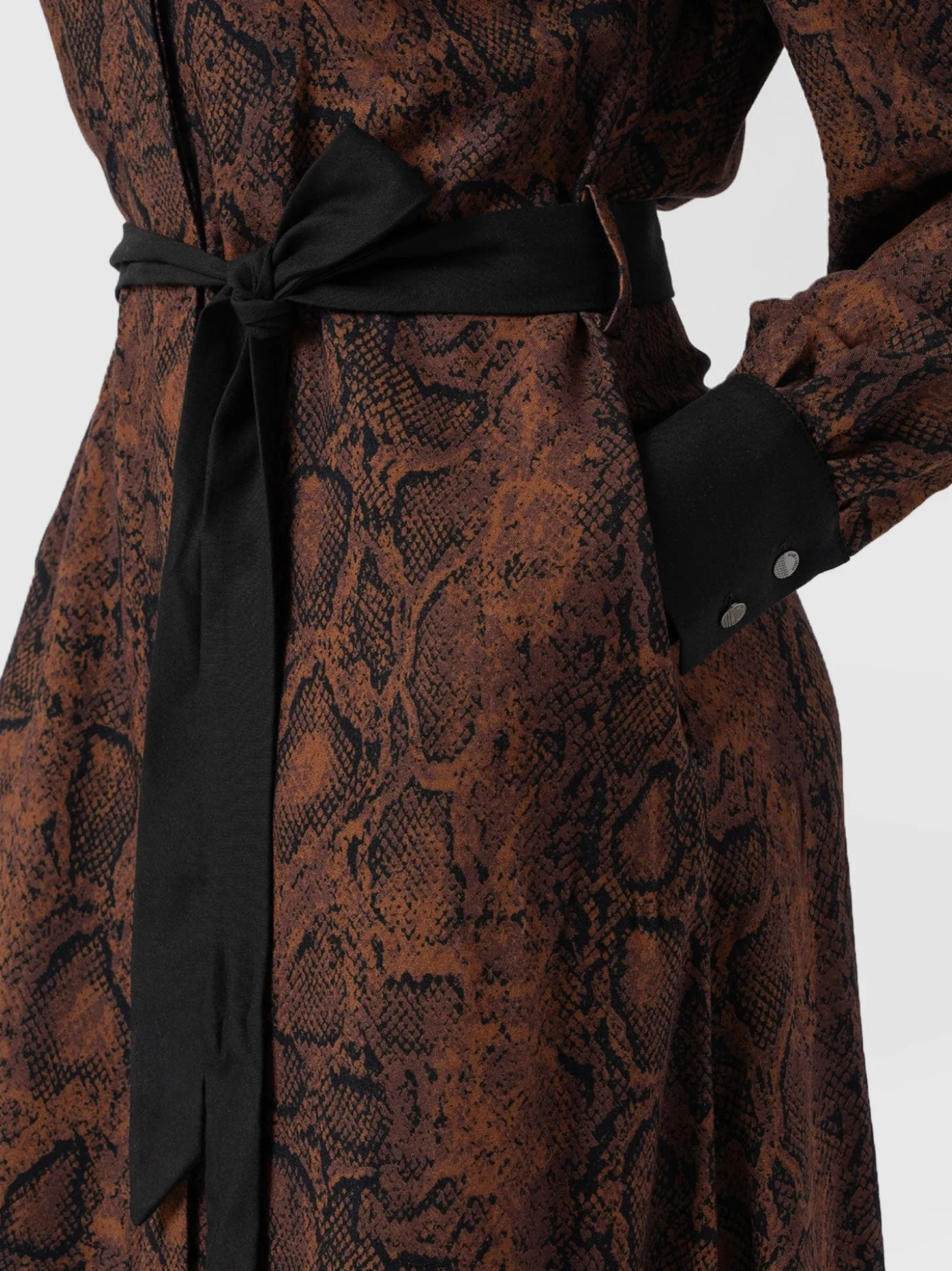 Jacqueline Shirt Dress - Brown Snake