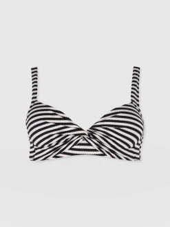 Jesse Twist Front Bikini Top - Stripe