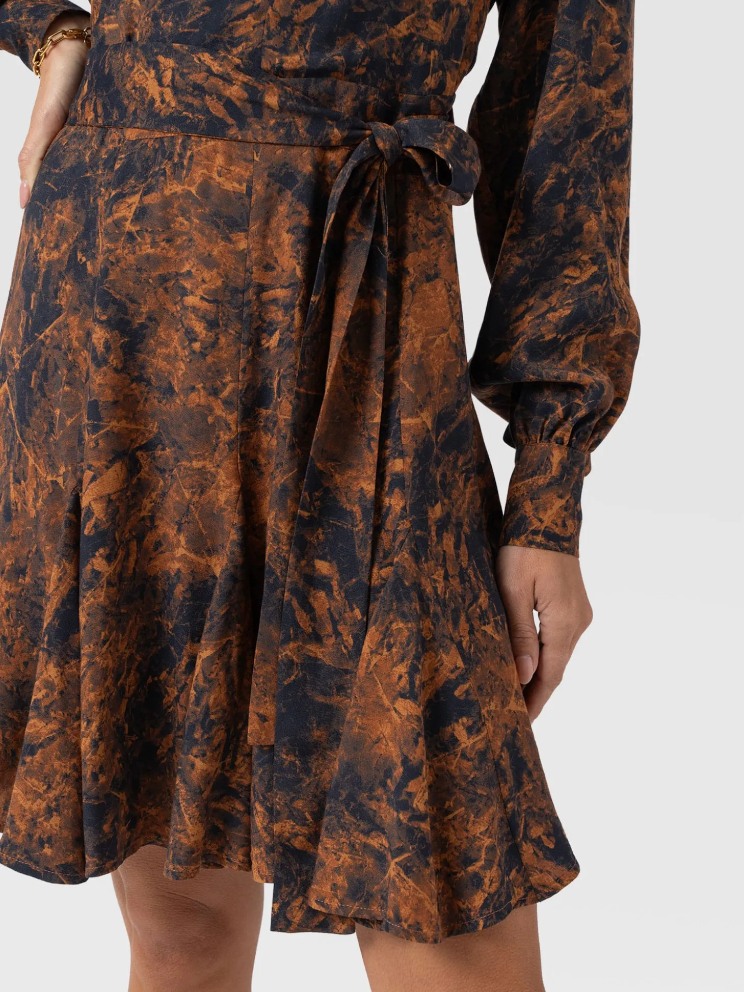 Joselyn Mini Dress - Brown Marble