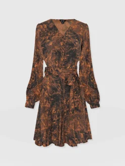 Joselyn Mini Dress - Brown Marble