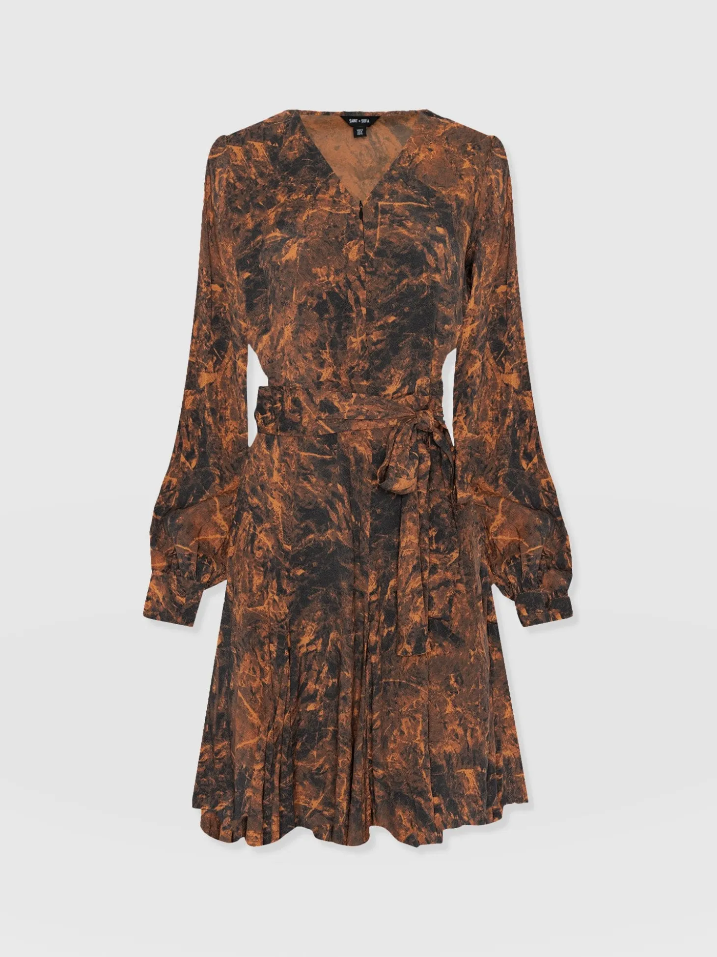 Joselyn Mini Dress - Brown Marble