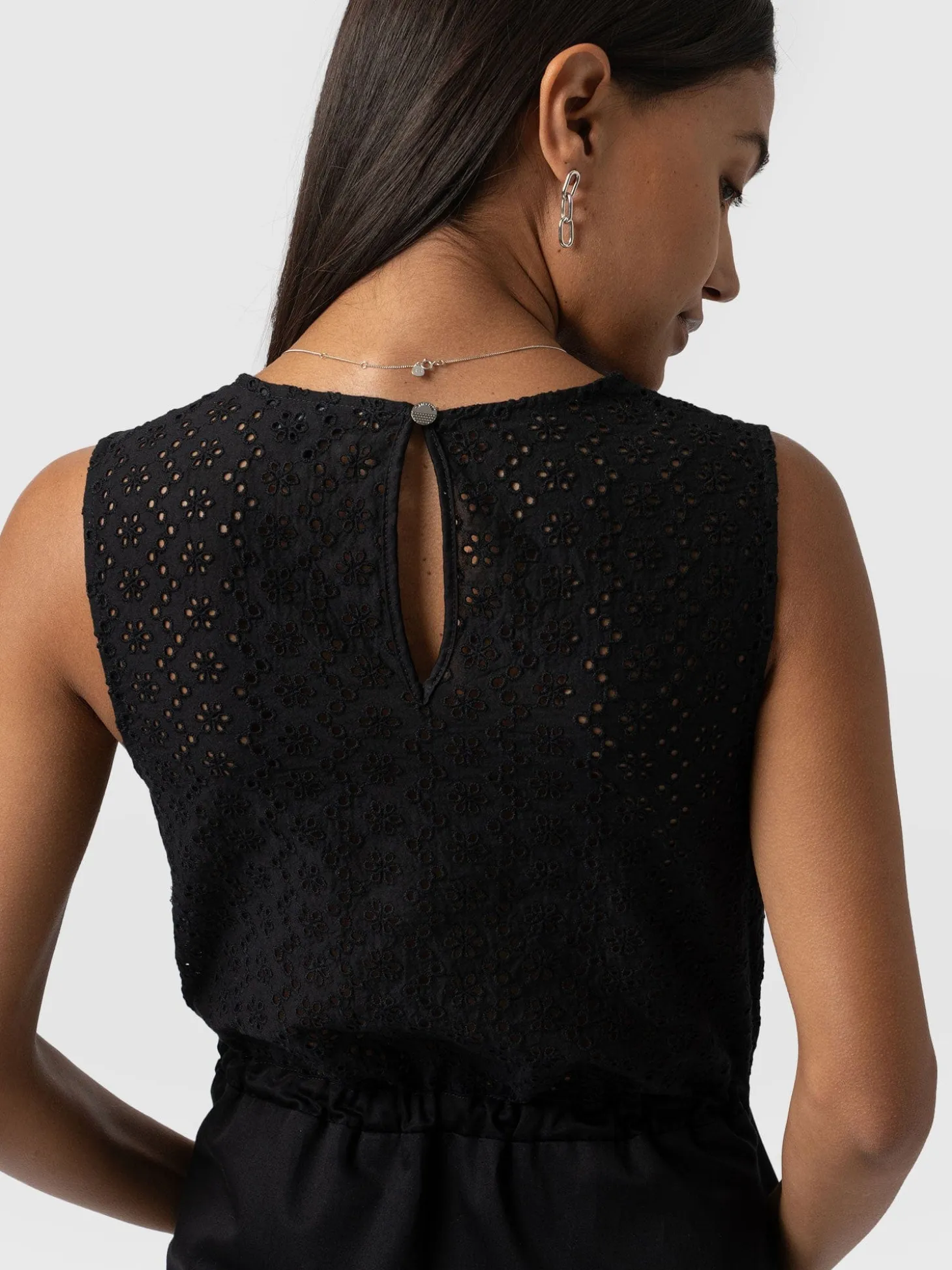 Kara Dress - Black Broderie