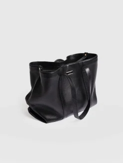 Kara Shopper Bag - Black Leather