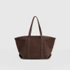 Kara Shopper Bag - Brown Suede