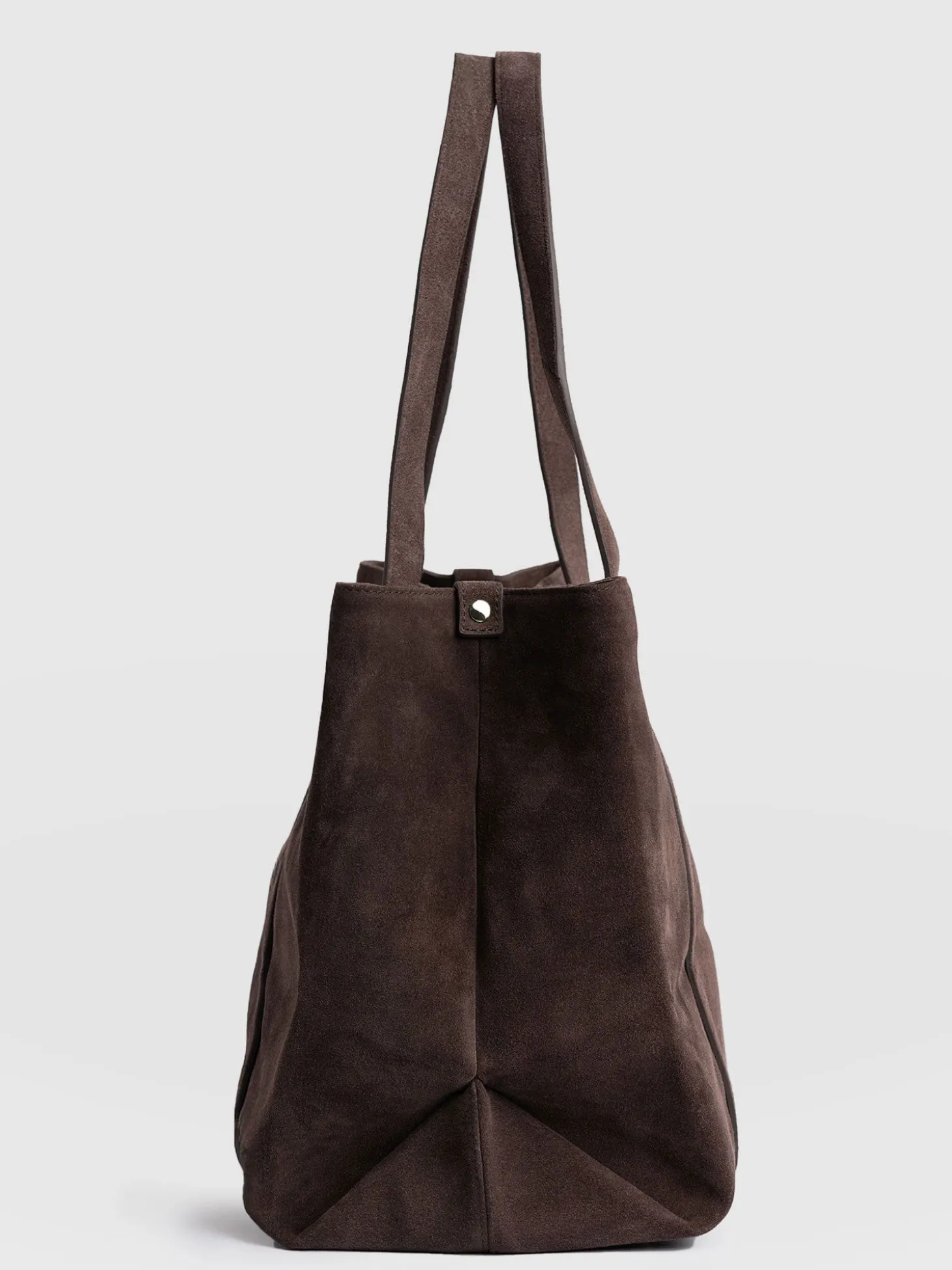 Kara Shopper Bag - Brown Suede