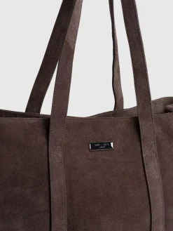 Kara Shopper Bag - Brown Suede