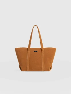 Kara Shopper Bag - Tan Suede